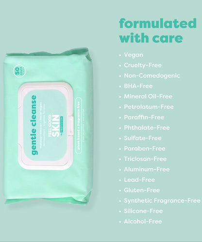 Feel Good Skin | Gentle Cleanse Makeup Remove Facial Wipes - 50 count