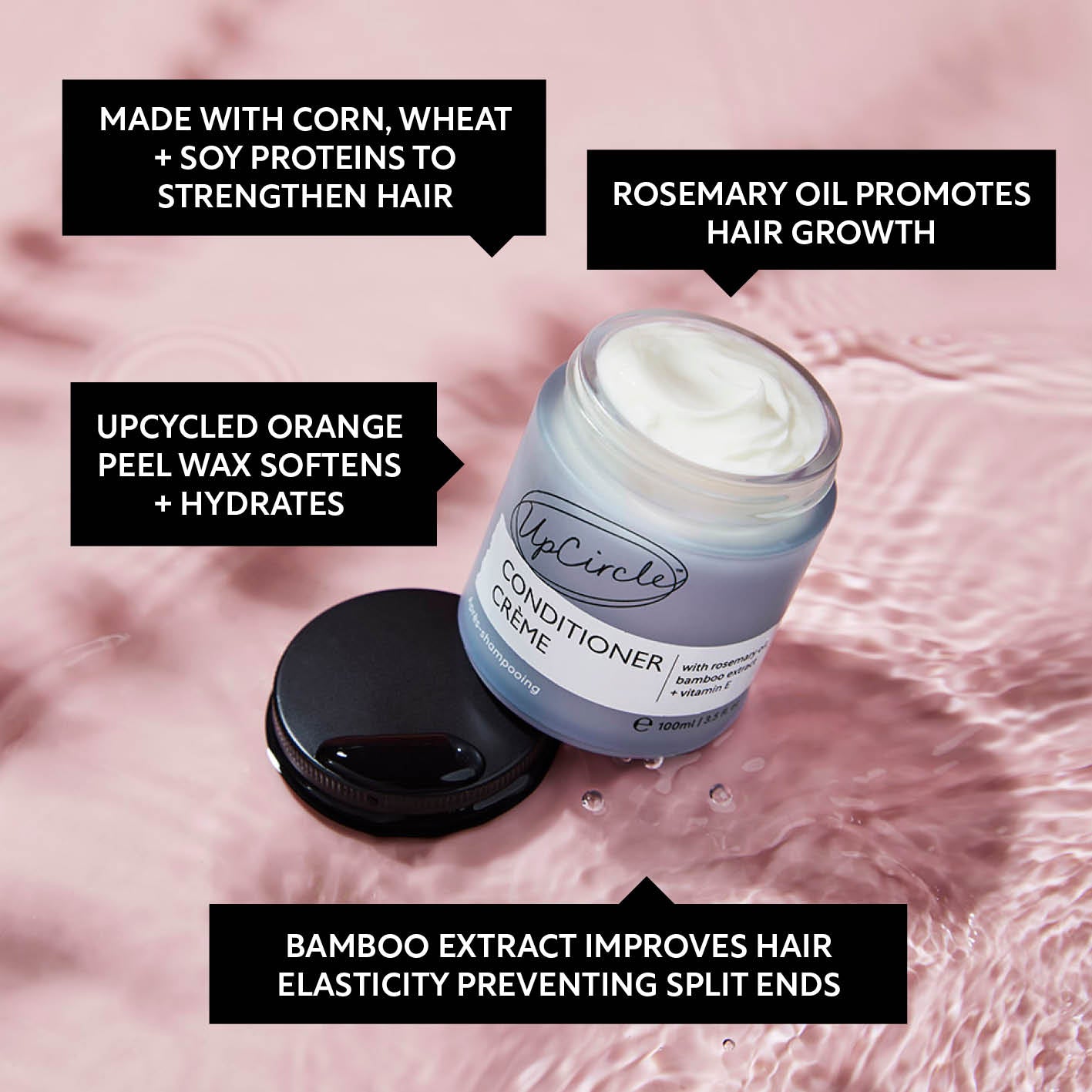 Conditioner Crème with Rosemary Oil + Bamboo Extract - Jumbo