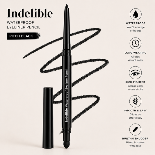 INDELIBLE WATERPROOF RETRACTABLE EYELINER. Longwear. Waterproof. Effortless