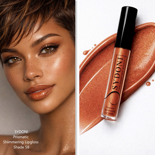 SYDONI  PRISMATIC SHIMMERING LIPGLOSS SHADE S8 - Bright Orange with Warm Golden Shimmer