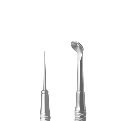 STALEKS PRO EXPERT 20 TYPE 4 BLACKHEAD REMOVER TOOL DOUBLE-ENDED SPOON UNO AND VIDAL NEEDLE STRAIGHT ZE-20/4- STALEKS™
