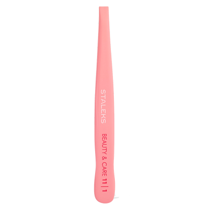 STALEKS BEAUTY & CARE 11 TYPE 1 EYEBROW TWEEZERS WIDE STRAIGHT PINK TBC-11/1 - STALEKS™